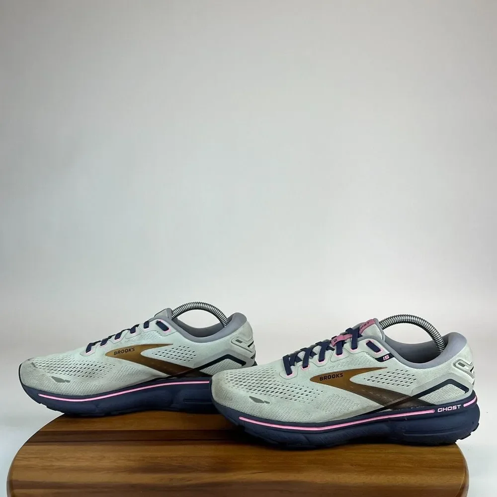 Womens Brooks‎ Ghost 15 Blue Athletic Running Shoes Sneakers Size 10 B GUC